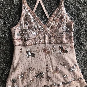 Bebe sequin butterfly top